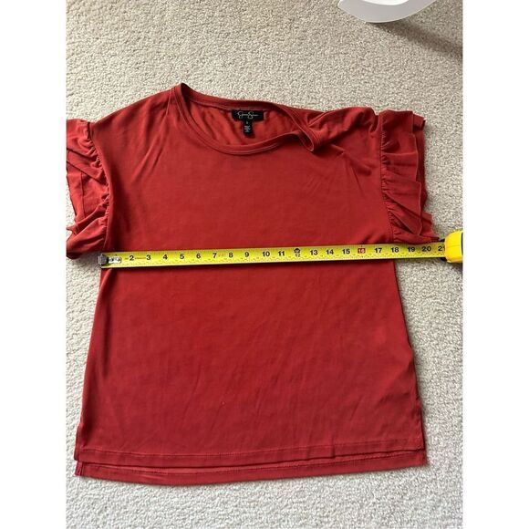 Jessica Simpson burnt sienna short sleeve top - Picture 5 of 7